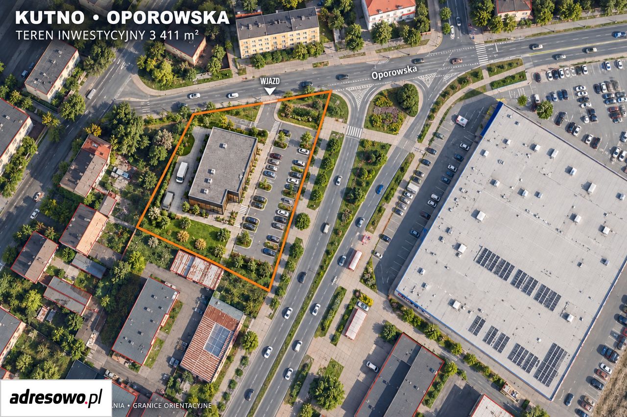 Działka inwestycyjna Kutno Centrum, ul. Oporowska. Zdjęcie 3
