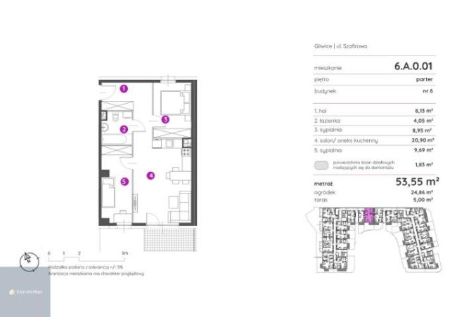 Mieszkanie 3-pokojowe Gliwice, ul. Szafirowa. Zdjęcie 5