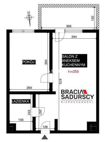 Mieszkanie 2-pokojowe Kraków Prądnik Czerwony, ul. płk. pil. Stefana Łaszkiewicza. Zdjęcie 3