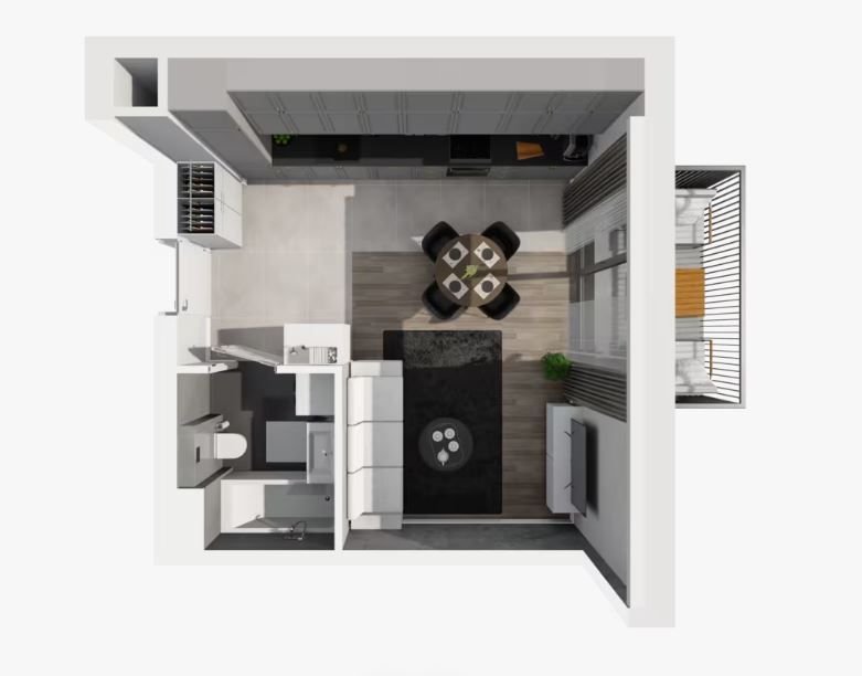 Mieszkanie 1-pokojowe Poznań Garbary, ul. Garbary. Zdjęcie 10