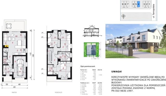 dom szeregowy, 4 pokoje Rzeszów, ul. Tarnopolska. Zdjęcie 3