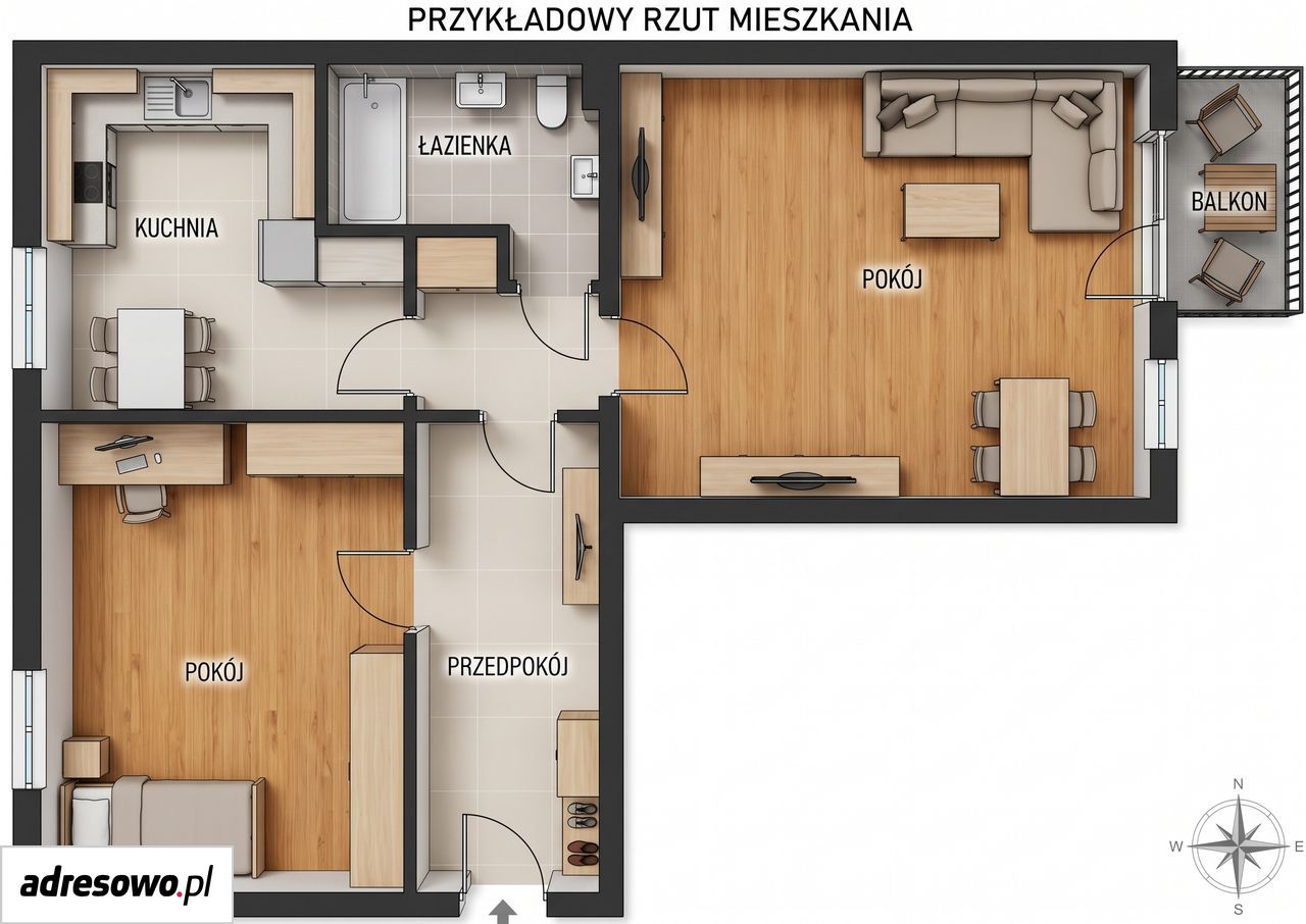 Mieszkanie 2-pokojowe Częstochowa Tysiąclecie, ul. Nałkowskiej. Zdjęcie 7