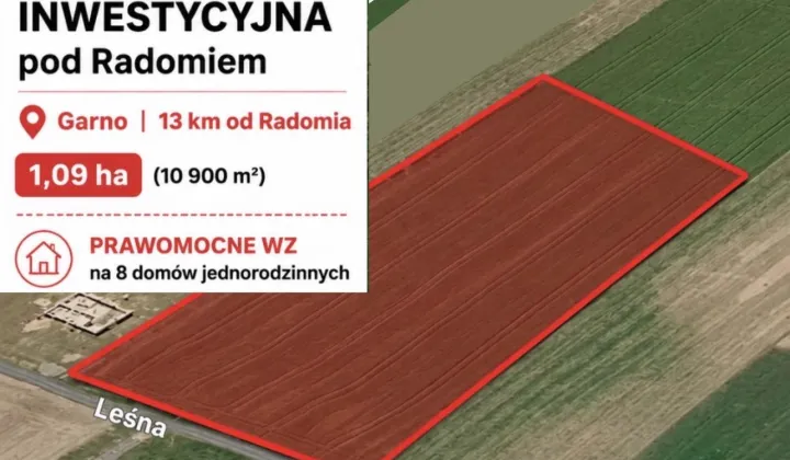 Działka inwestycyjna Garno, ul. Leśna
