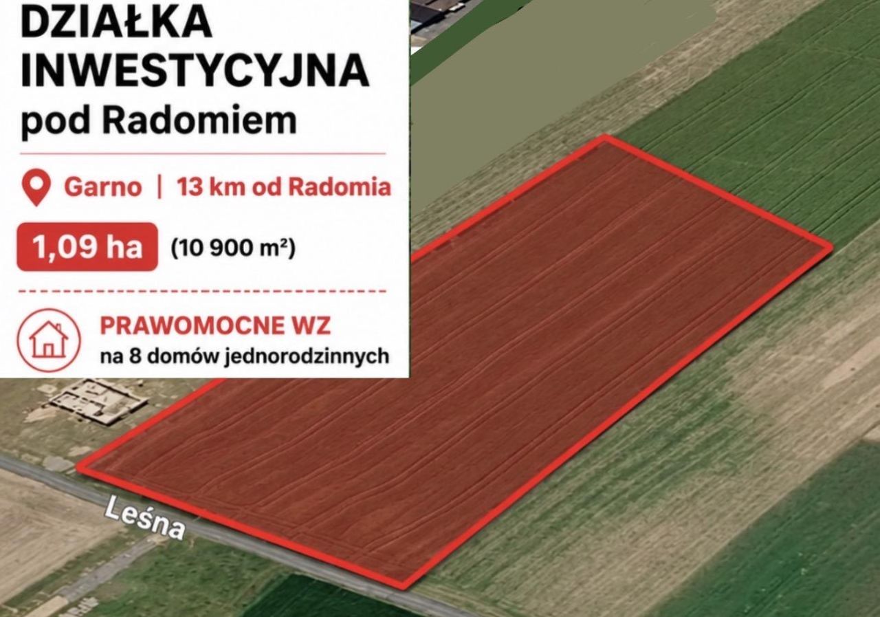 Działka inwestycyjna Garno, ul. Leśna. Zdjęcie 1