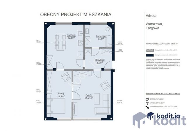 Mieszkanie 2-pokojowe Warszawa Praga-Północ, ul. Targowa. Zdjęcie 1