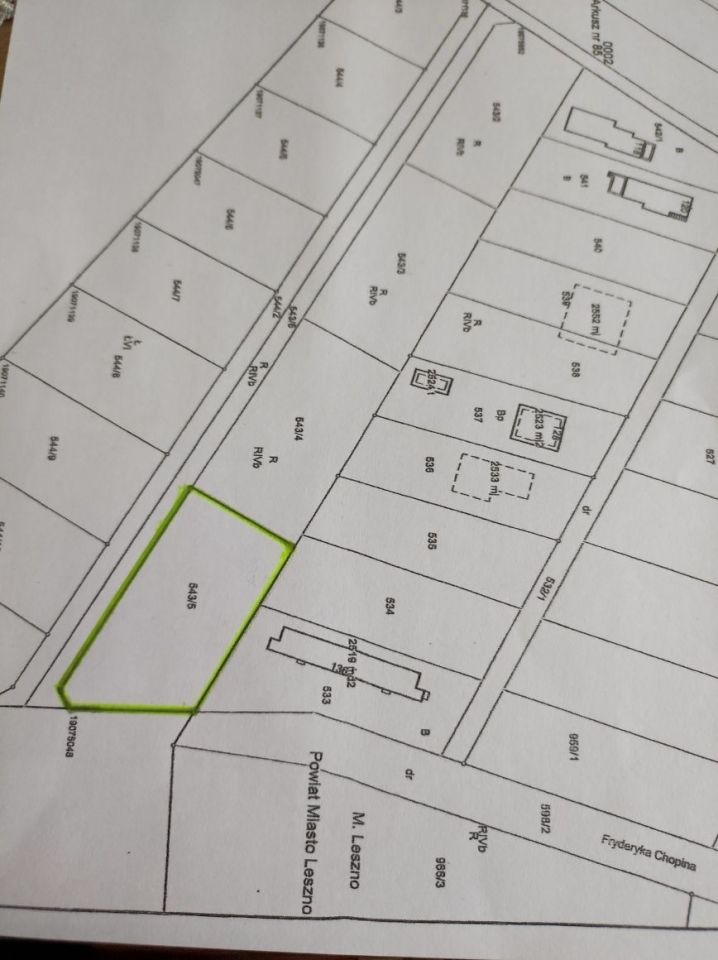 Działka rolno-budowlana Leszno, ul. Fryderyka Chopina