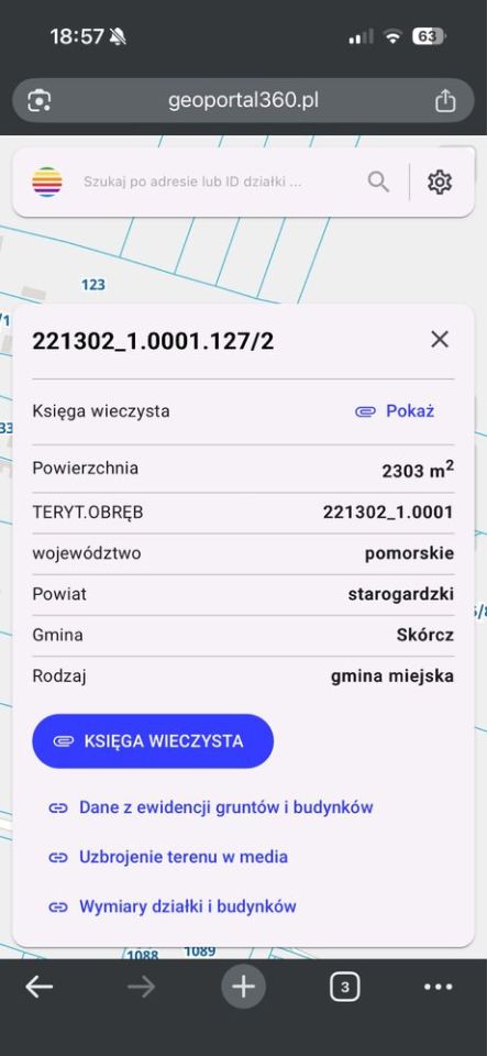 Działka rolno-budowlana Skórcz. Zdjęcie 2