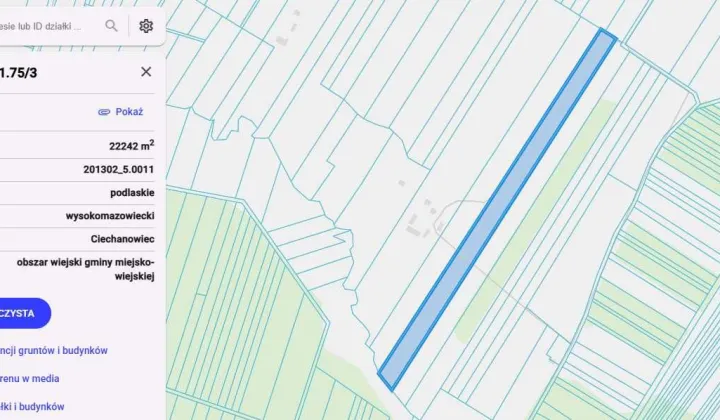 Działka rolna Kosiorki