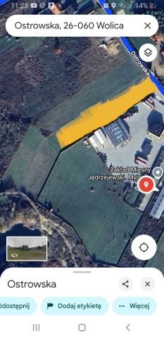 Działka inwestycyjna Wolica, ul. Ostrowska. Zdjęcie 1