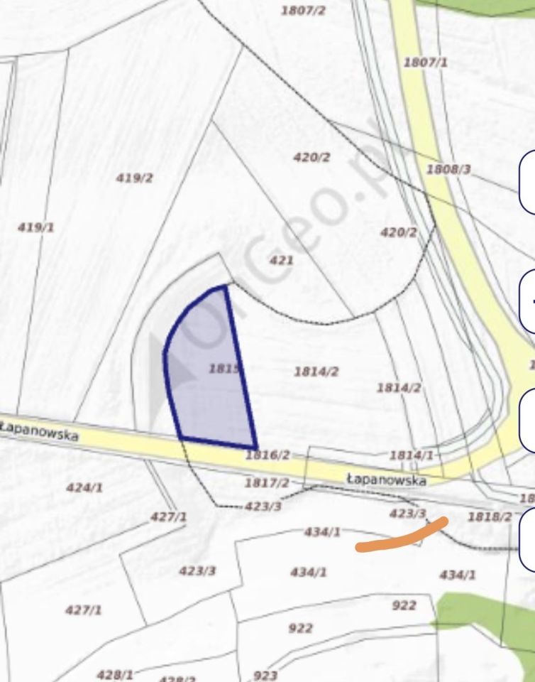 Działka rolna Gdów, ul. Łapanowska. Zdjęcie 1