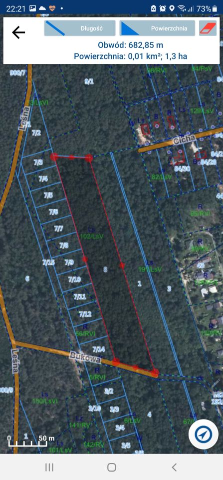 Działka leśna Jedlicze B, ul. Bukowa. Zdjęcie 3