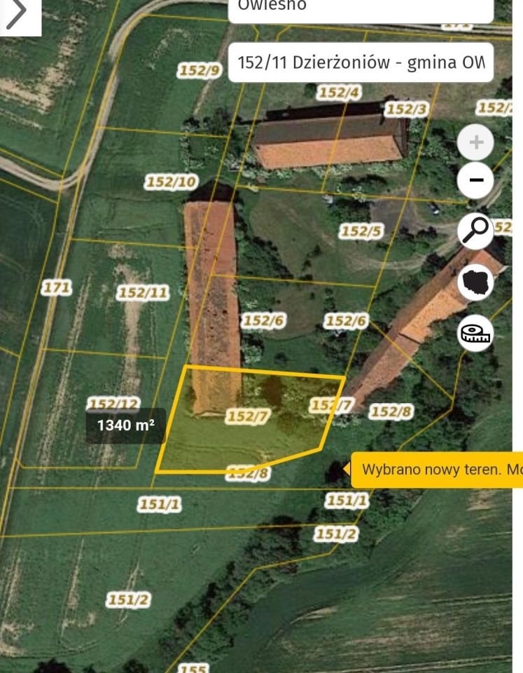 Działka budowlana Owiesno