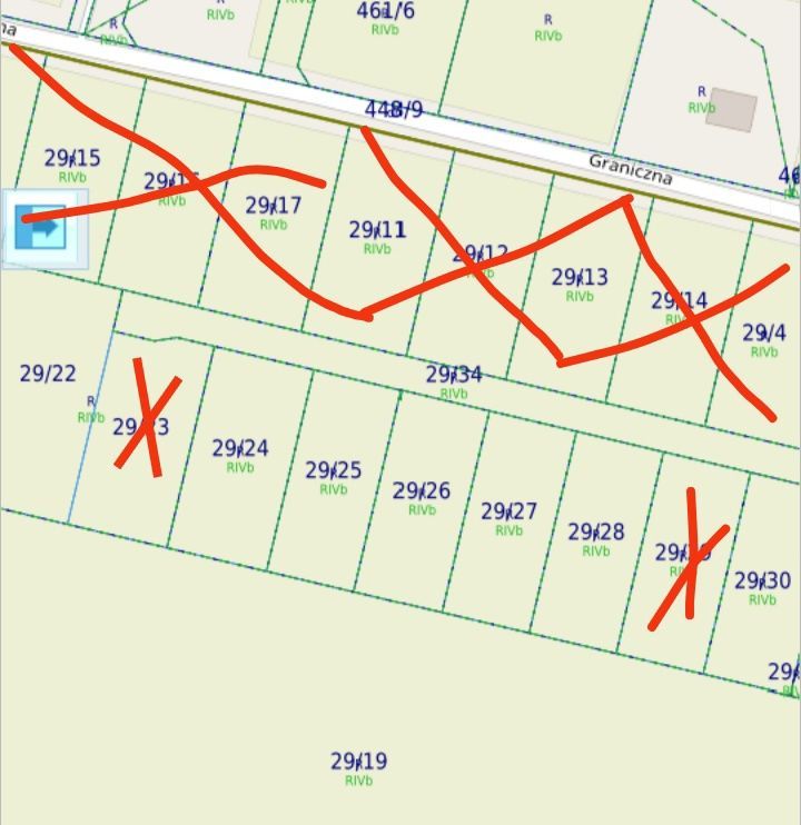 Działka budowlana Gardeja, ul. Graniczna. Zdjęcie 2