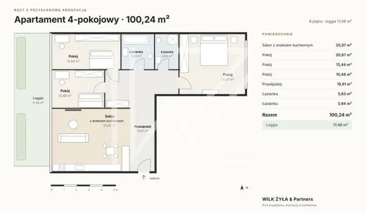 Mieszkanie 4-pokojowe Kraków, ul. Krowoderskich Zuchów