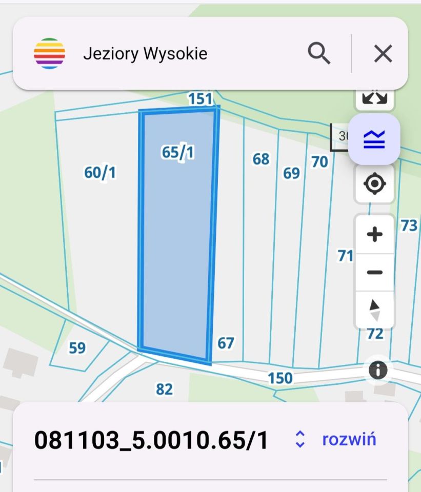Działka budowlana Jeziory Wysokie. Zdjęcie 11