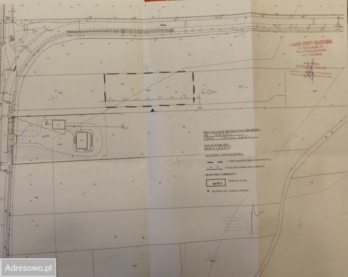 Działka budowlana Kłodawa, ul. Wojcieszycka