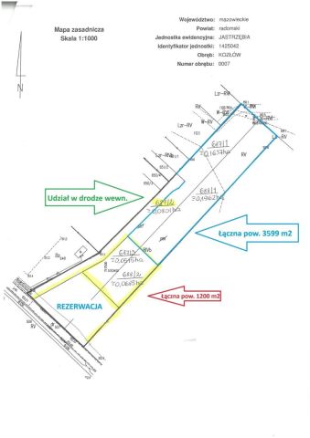 Działka budowlana Kozłów. Zdjęcie 2