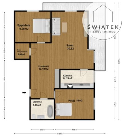 Mieszkanie 3-pokojowe Toruń, ul. Żółkiewskiego. Zdjęcie 23