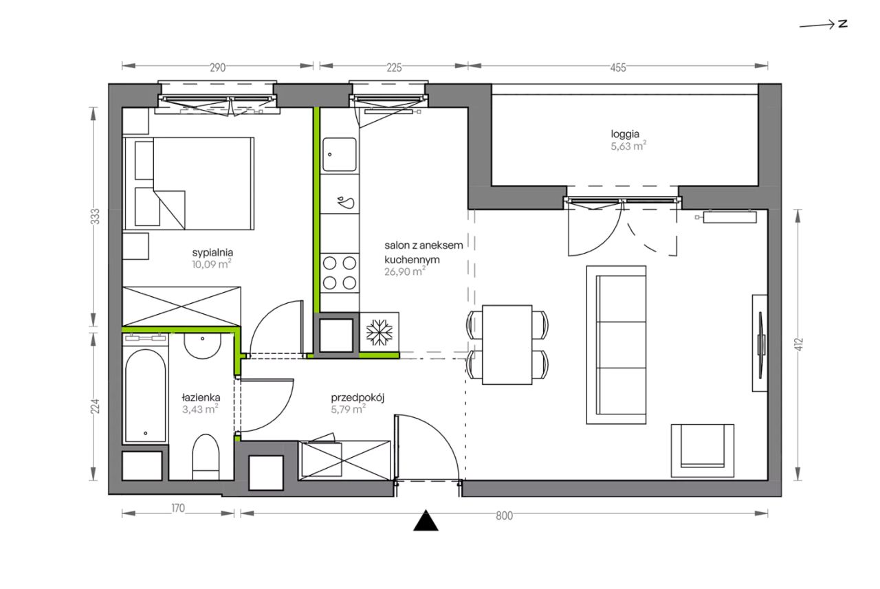 Mieszkanie 2-pokojowe Kraków Płaszów, ul. Myśliwska. Zdjęcie 25