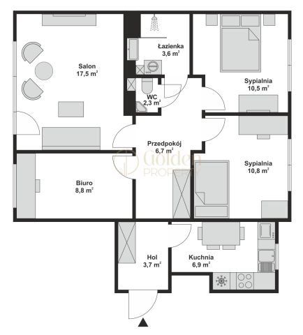 Mieszkanie 4-pokojowe Gdańsk Zaspa, al. Jana Pawła II. Zdjęcie 22