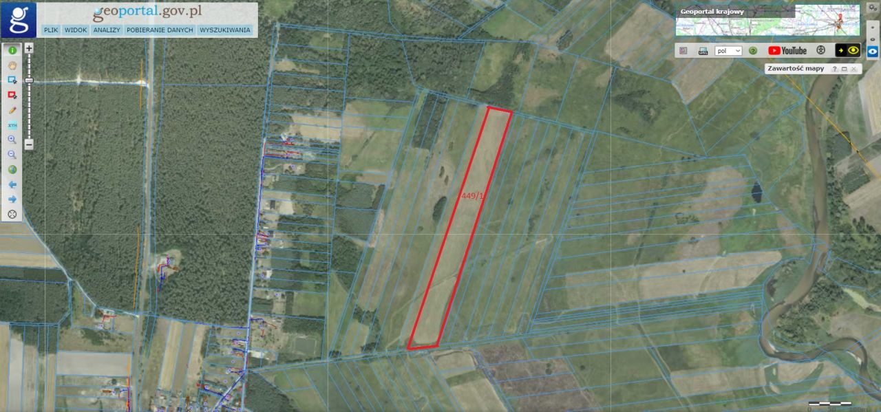 Działka rolna Młodzawy Duże Piaski. Zdjęcie 2