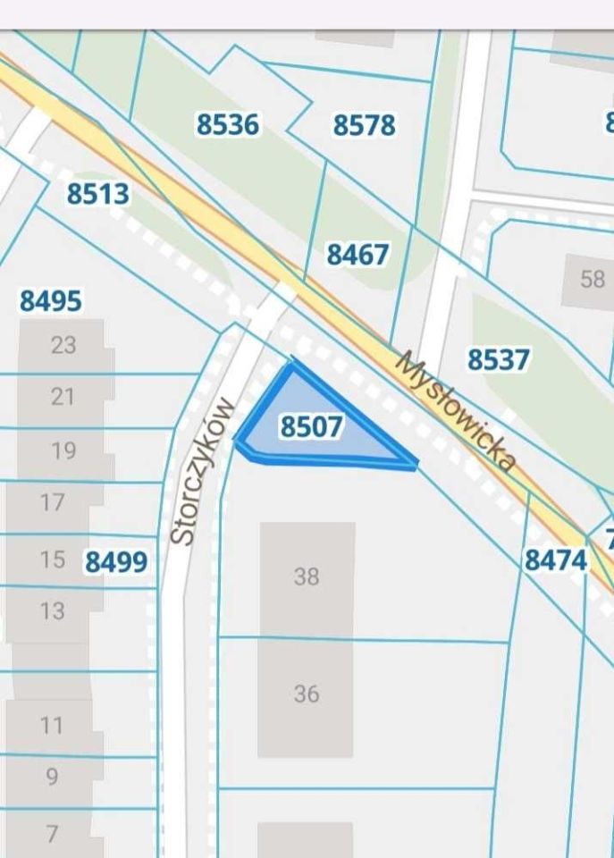 Działka budowlana Czeladź Piaski, ul. Storczyków. Zdjęcie 1