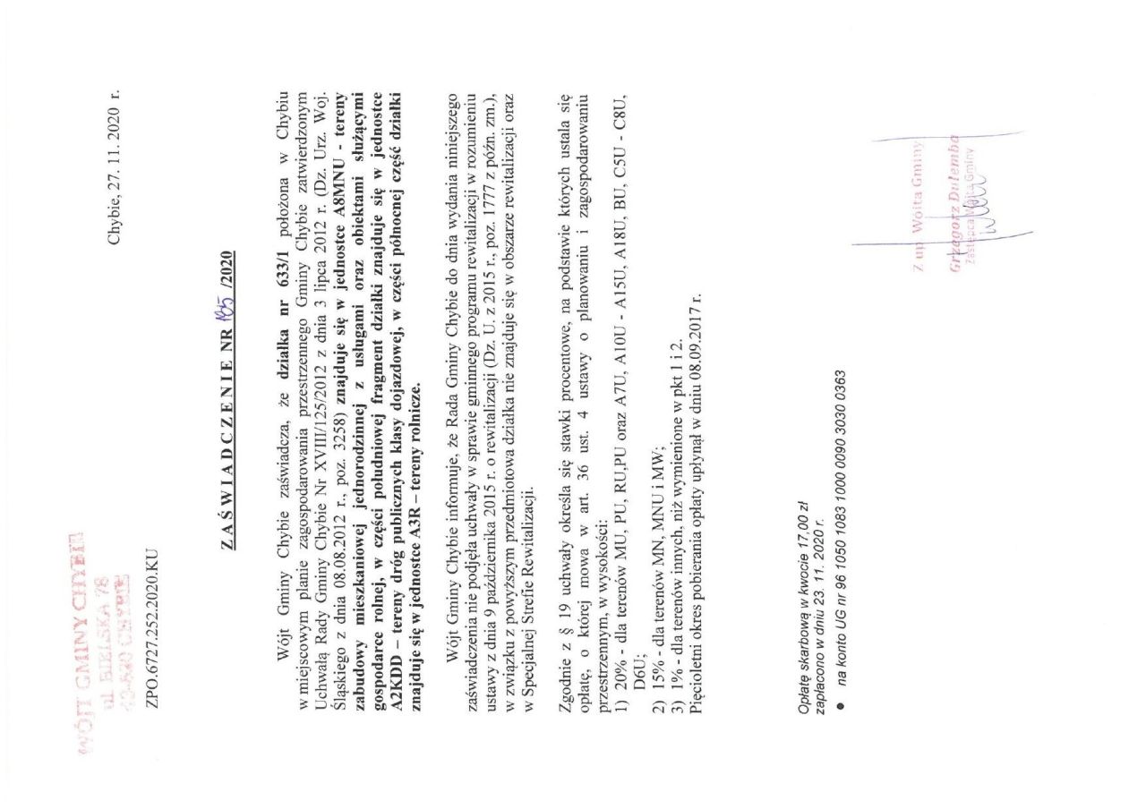 Działka budowlana Chybie, ul. Skośna. Zdjęcie 2