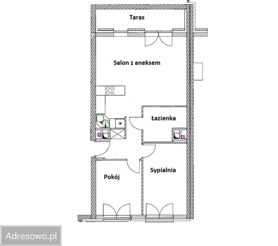 Mieszkanie 3-pokojowe Łódź Górna, ul. Waleriana Łukasińskiego. Zdjęcie 20