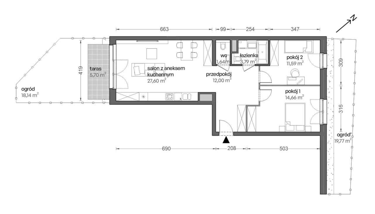 Mieszkanie 3-pokojowe Katowice Brynów, ul. Ceglana. Zdjęcie 7