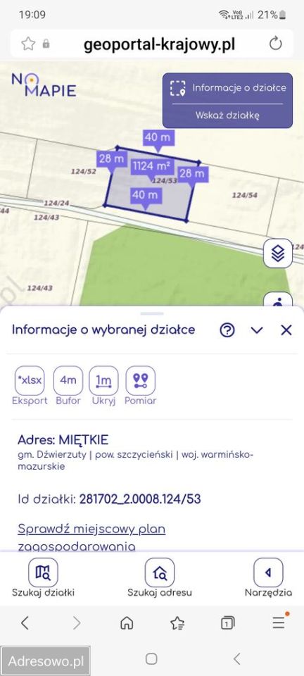 Działka budowlana Miętkie. Zdjęcie 4