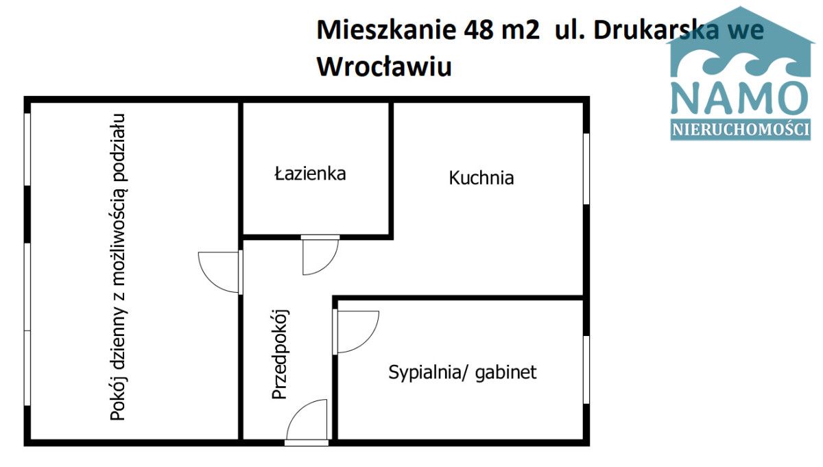 Mieszkanie 2-pokojowe Wrocław Krzyki, ul. Drukarska. Zdjęcie 8