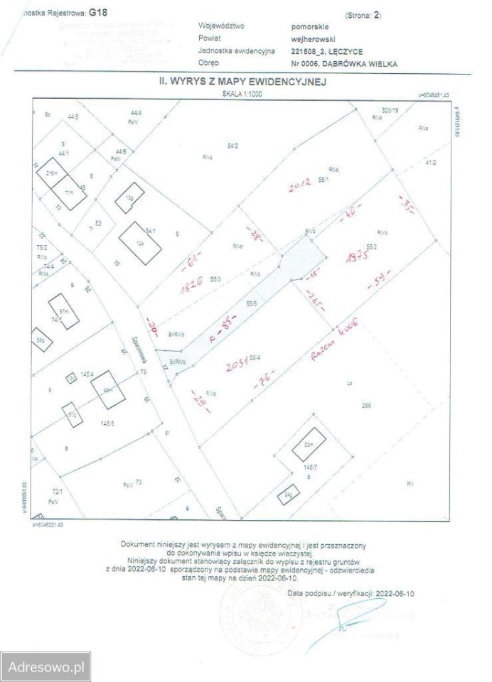 Działka budowlana Dąbrówka Wielka, ul. Spacerowa. Zdjęcie 3