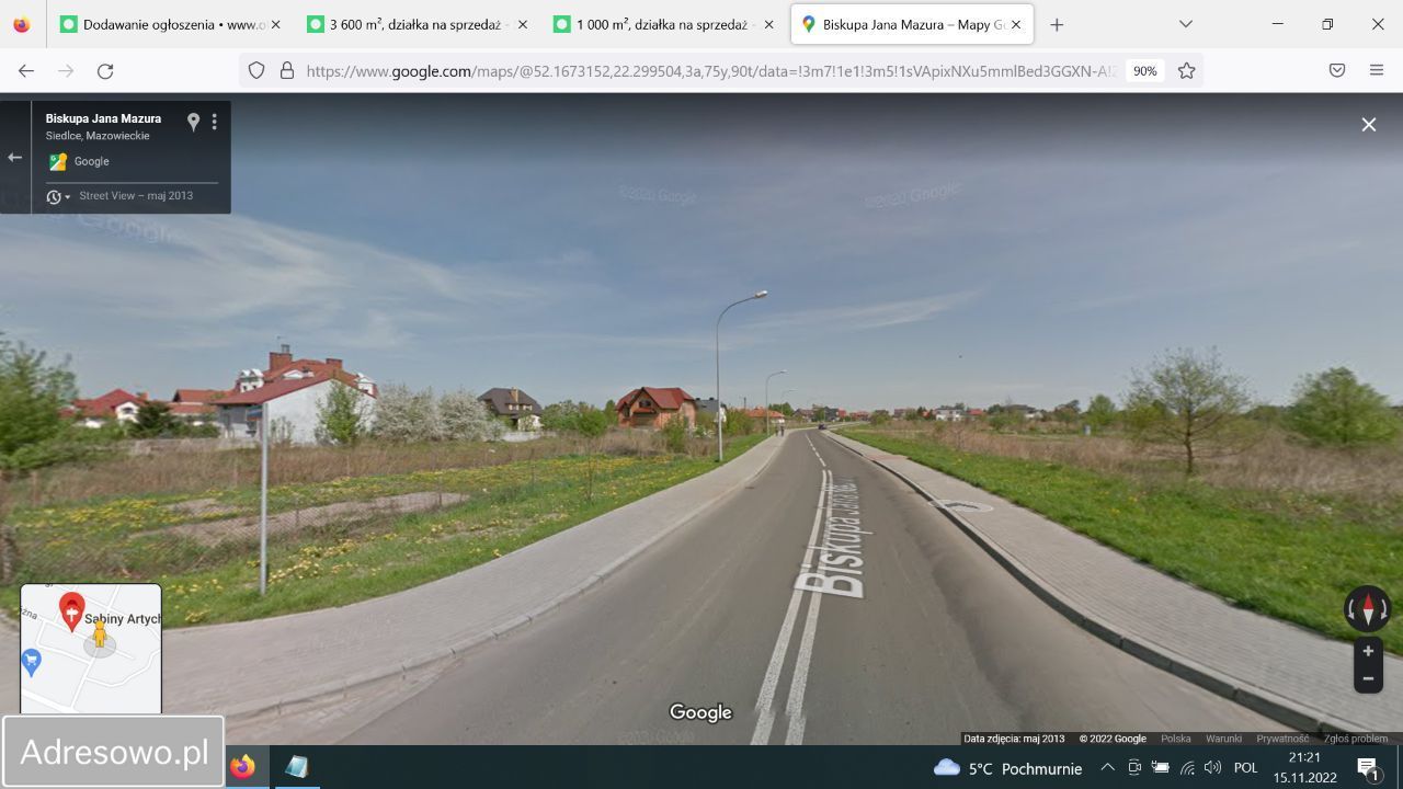 Działka budowlana Siedlce, ul. Sabiny Artych