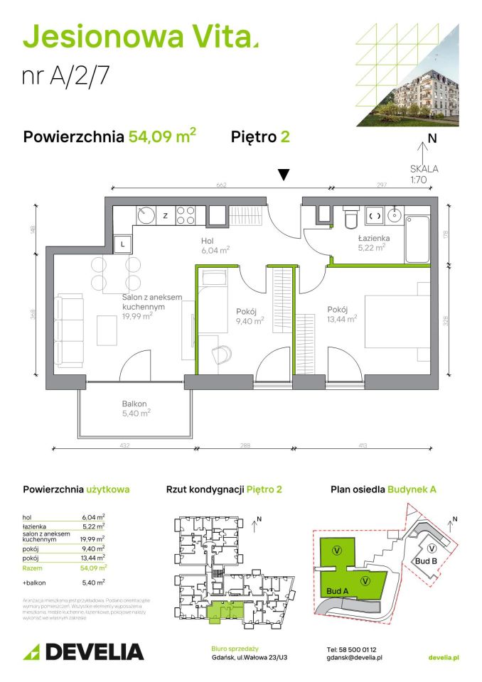 Mieszkanie 3-pokojowe Gdańsk Wrzeszcz, ul. Jesionowa. Zdjęcie 6