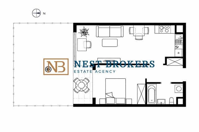 Mieszkanie 2-pokojowe Kraków Górka Narodowa, ul. Stefana Banacha. Zdjęcie 16