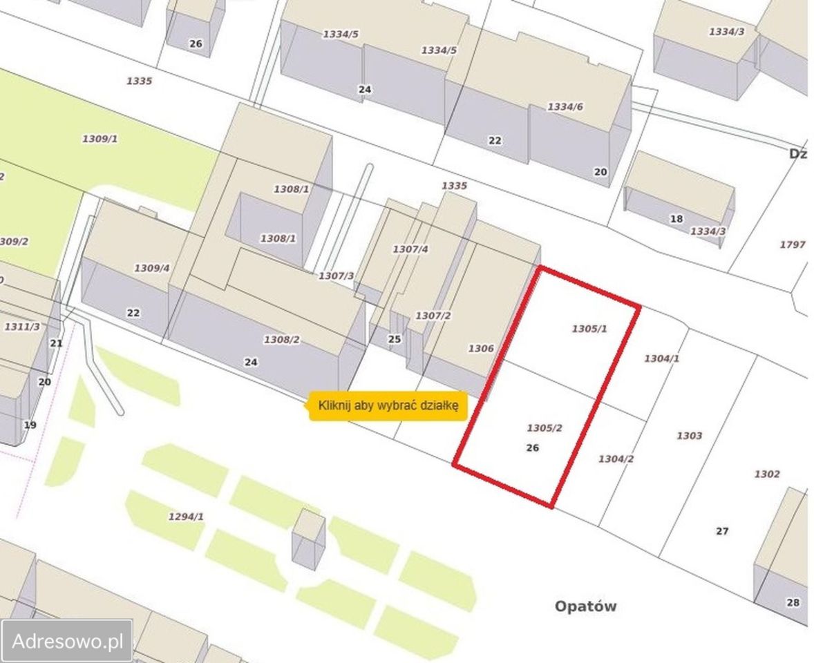 Działka inwestycyjna Opatów, pl. Obrońców Pokoju. Zdjęcie 3