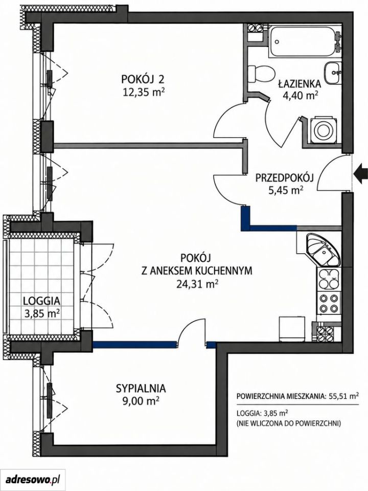 Mieszkanie 3-pokojowe Wrocław Psie Pole, ul. Waniliowa. Zdjęcie 10