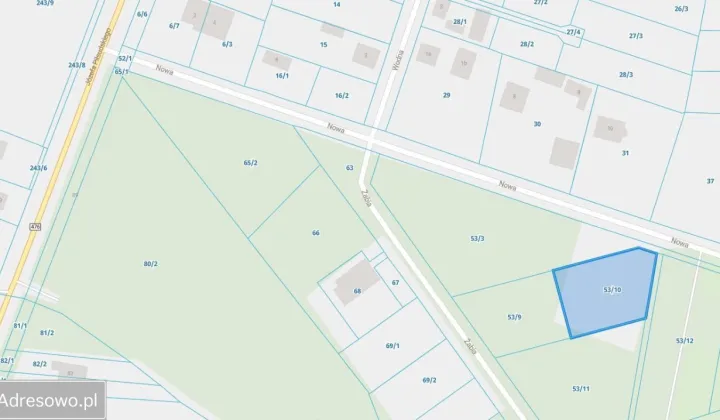 Działka budowlana Bełchatów, ul. Nowa