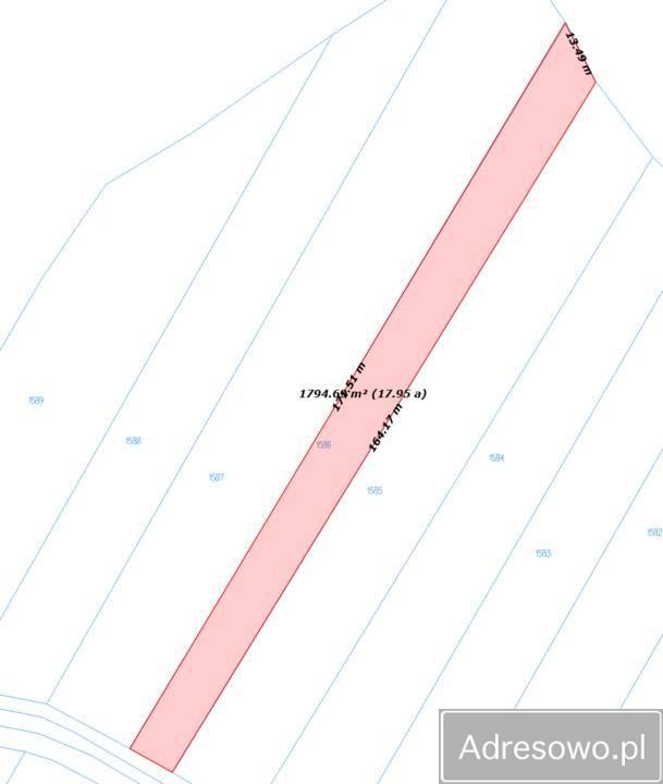 Działka rolna Dębno