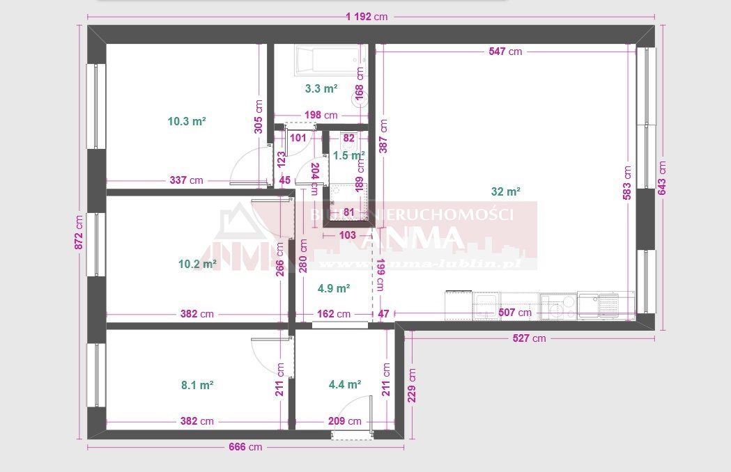 Mieszkanie 4-pokojowe Sosnowiec Pogoń, ul. Będzińska. Zdjęcie 17