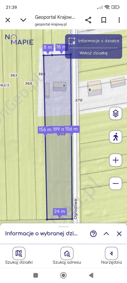 Działka rolno-budowlana Odrowąż, ul. Ogrodowa