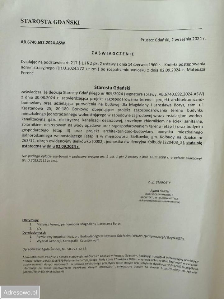 Działka budowlana Bielkówko, ul. Kolonia. Zdjęcie 6