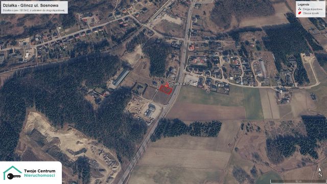 Działka rolno-budowlana Glincz, ul. Sosnowa. Zdjęcie 2