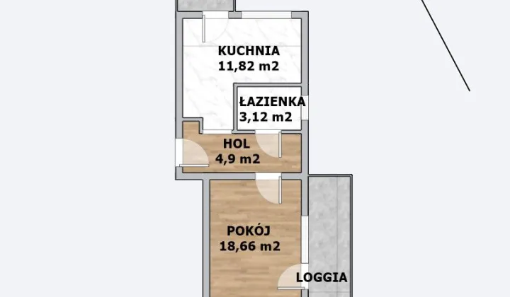 Mieszkanie 1-pokojowe Kraków Rakowice, ul. Śliczna