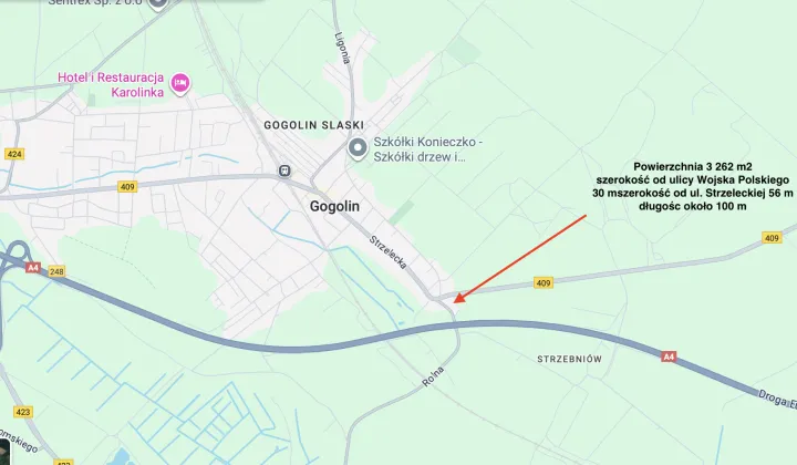 Działka budowlana Gogolin, ul. Wojska Polskiego