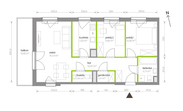 Mieszkanie 3-pokojowe Warszawa Chrzanów, ul. Szeligowska. Zdjęcie 8