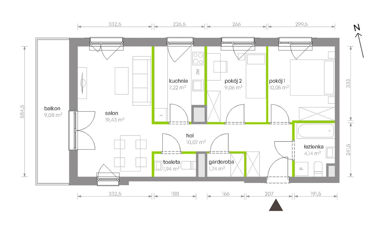 Mieszkanie 3-pokojowe Warszawa Chrzanów, ul. Szeligowska. Zdjęcie 8