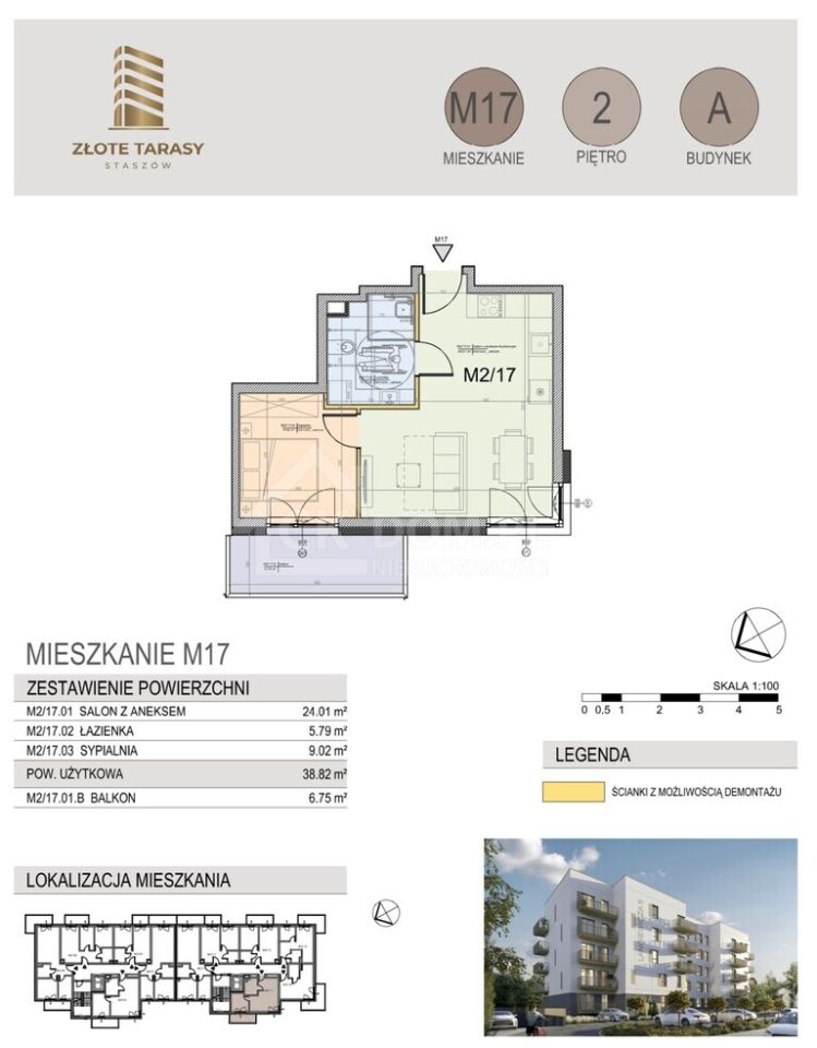 Mieszkanie 1-pokojowe Staszów, ul. gen. Mariana Langiewicza. Zdjęcie 4