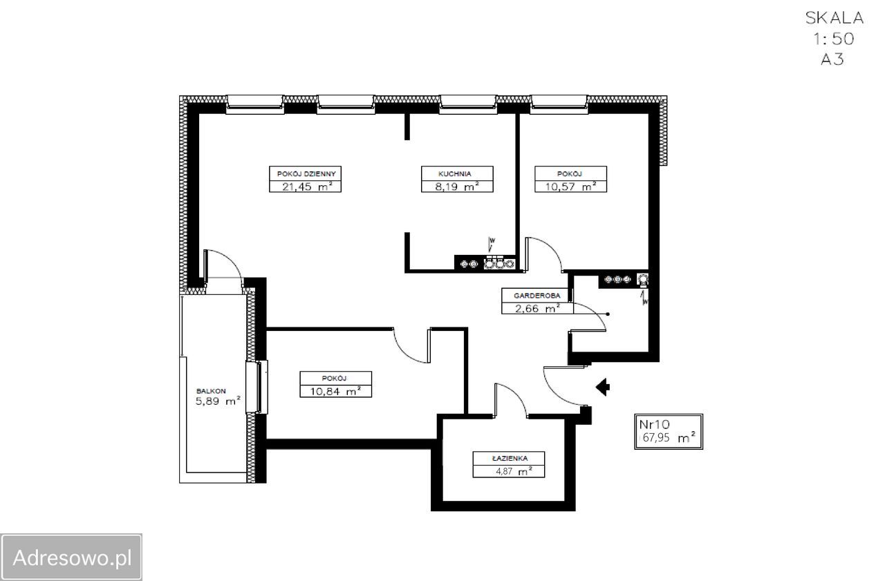 Mieszkanie 3-pokojowe Iława, ul. Świerkowa. Zdjęcie 19