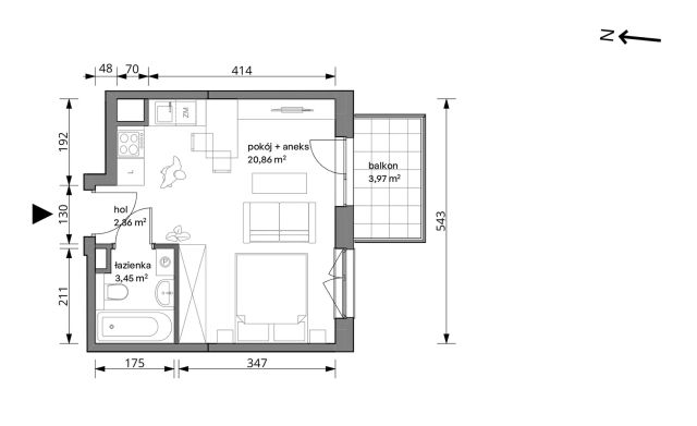 Mieszkanie 1-pokojowe Warszawa Włochy, ul. Trzcinowa. Zdjęcie 7